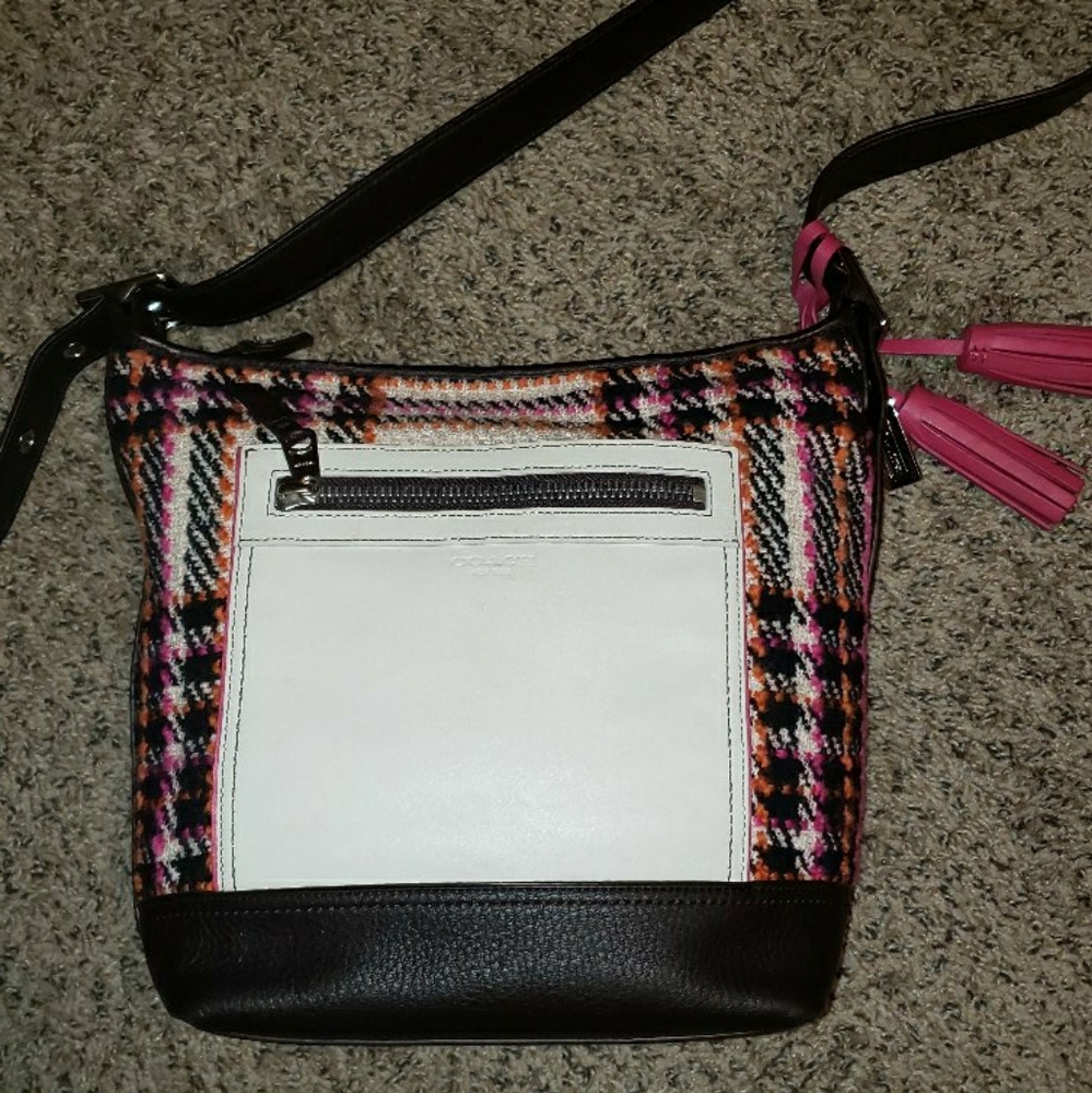 COACH 21146 LEGACY DUFFLE Color-Block Wool & Leath